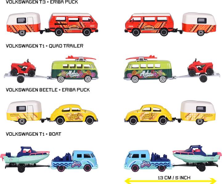 Actual product image Majorette Volkswagen Trailer, 4-sort.