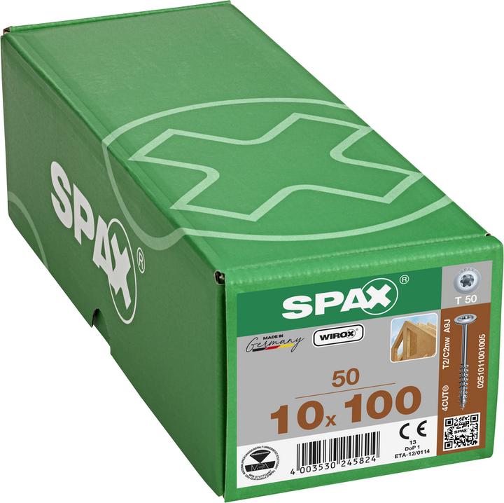 Produktbild Spax Tellerkopf T-Star T50 Vollgewinde Wirox (50 Schrauben pro Stück)