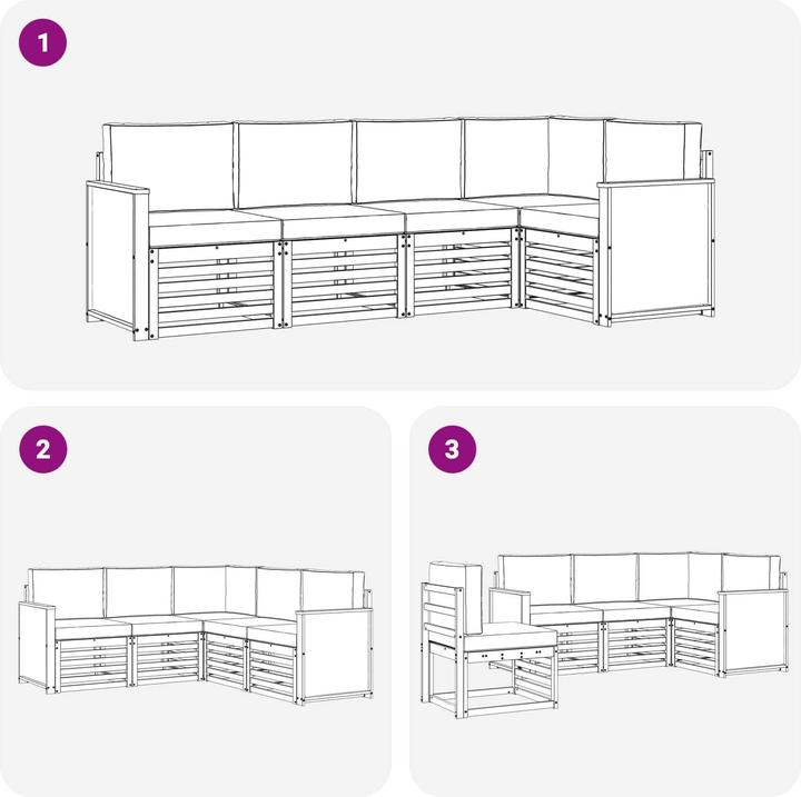 Produktbild vidaXL Outdoor-Sofa