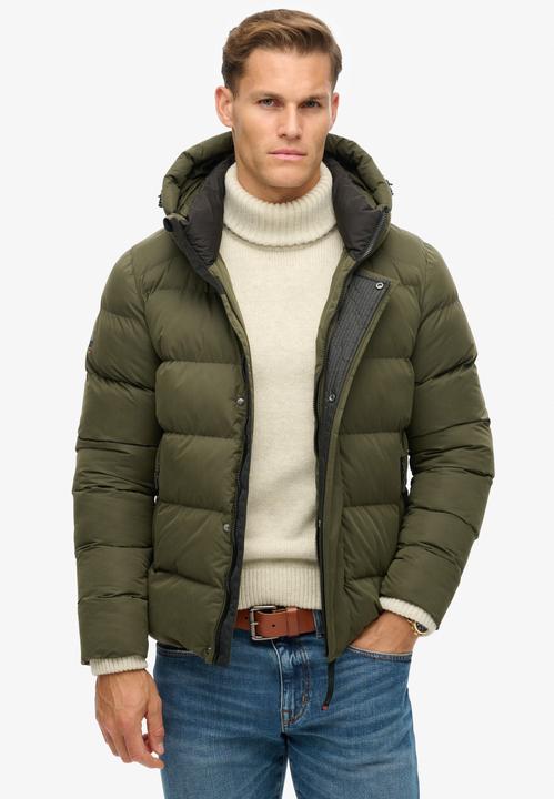 Actual product image Superdry Hooded microfiber puffer jacket (M)