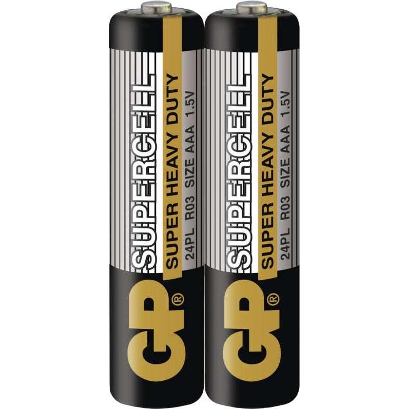 GP Batteries GP AAA Supercell 2 Stück / Zinkchlorid / Folie (2 Stk., AAA) (1011102000)