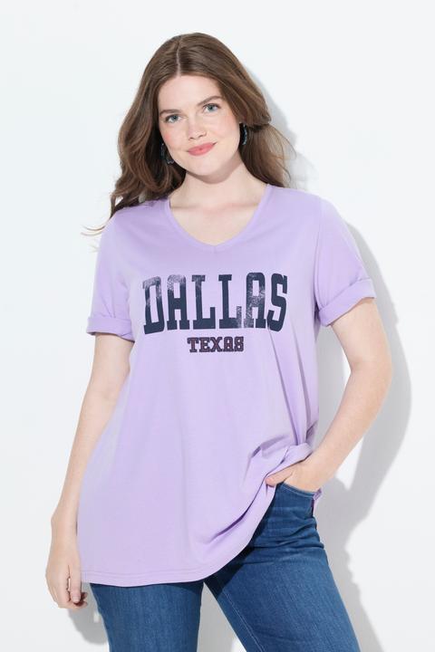 Produktbild Ulla Popken T-Shirt, Schriftdruck, A-Linie, Rundhals, Halbarm (56)