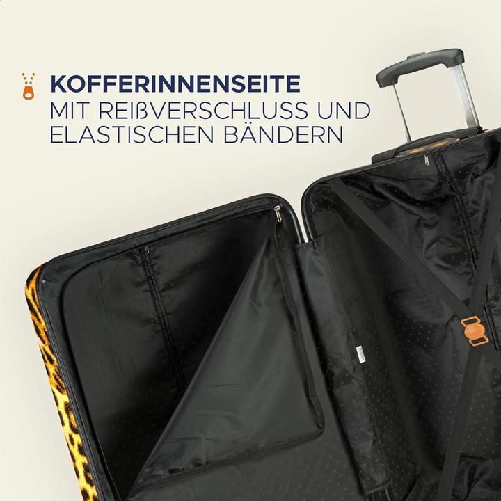 Actual product image Princess Traveler Animal Print - Travel suitcase â € “Leopard - Medium - 66cm - Double wheels (107 l)