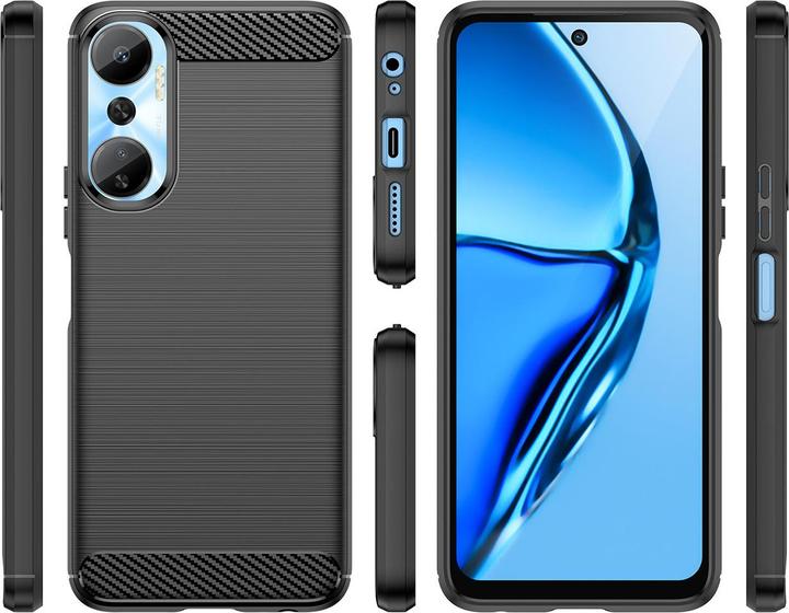 Image du produit Hurtel Housse carbone pour Infinix Hot 20 housse carbone en silicone flexible noir (Infinix Hot 20)