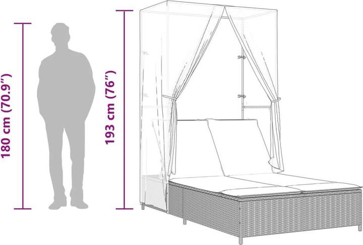 Immagine prodotto vidaXL Doppel-Sonnenliege (197 cm)