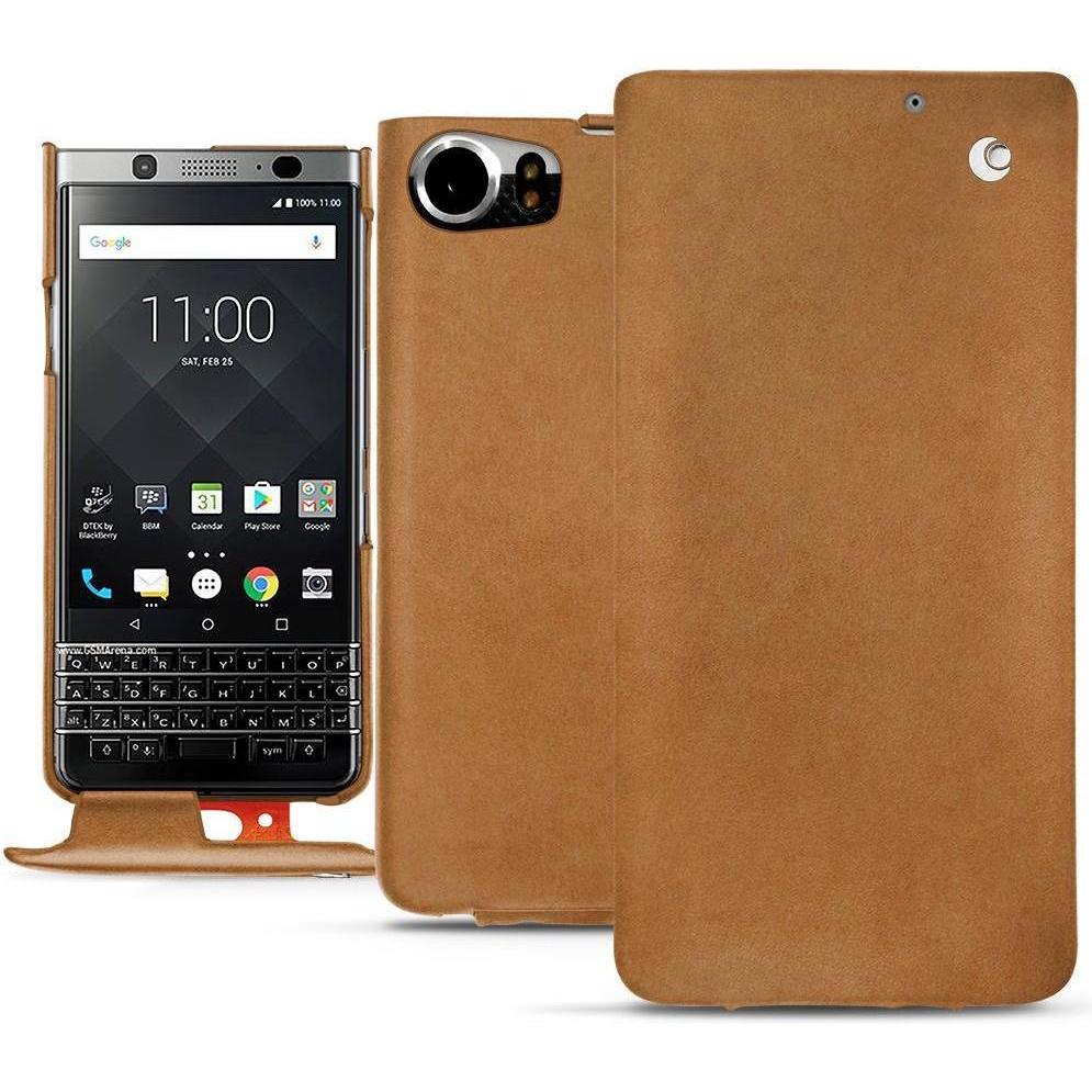 Noreve Lederschutzhülle vertikal (Blackberry KEYone), Smartphone Hülle, Orange