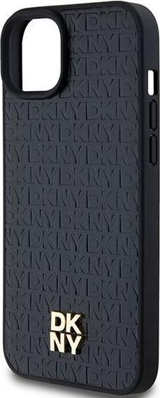 Produktbild DKNY DKHMP15SPSHRPSK iPhone 15 / 14 / 13 6.1" czarny/black hardcase Leather Pattern Metal Logo MagSa (Apple iPhone 15)
