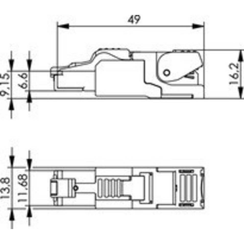 Thumbnail - Telegärtner RJ45 Stecker CAT 6A geschirmt, Elektronikkabel + Stecker, Grau