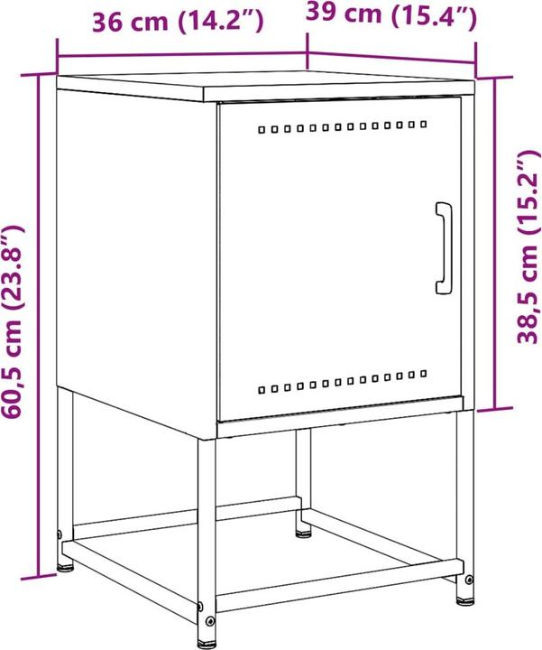 Immagine prodotto vidaXL Nachttisch (36 x 39 x 60.50 cm)