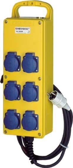 Actual product image Mennekes MEN 70026 EVERGUM socket strip (6 x, CEE 32/5)