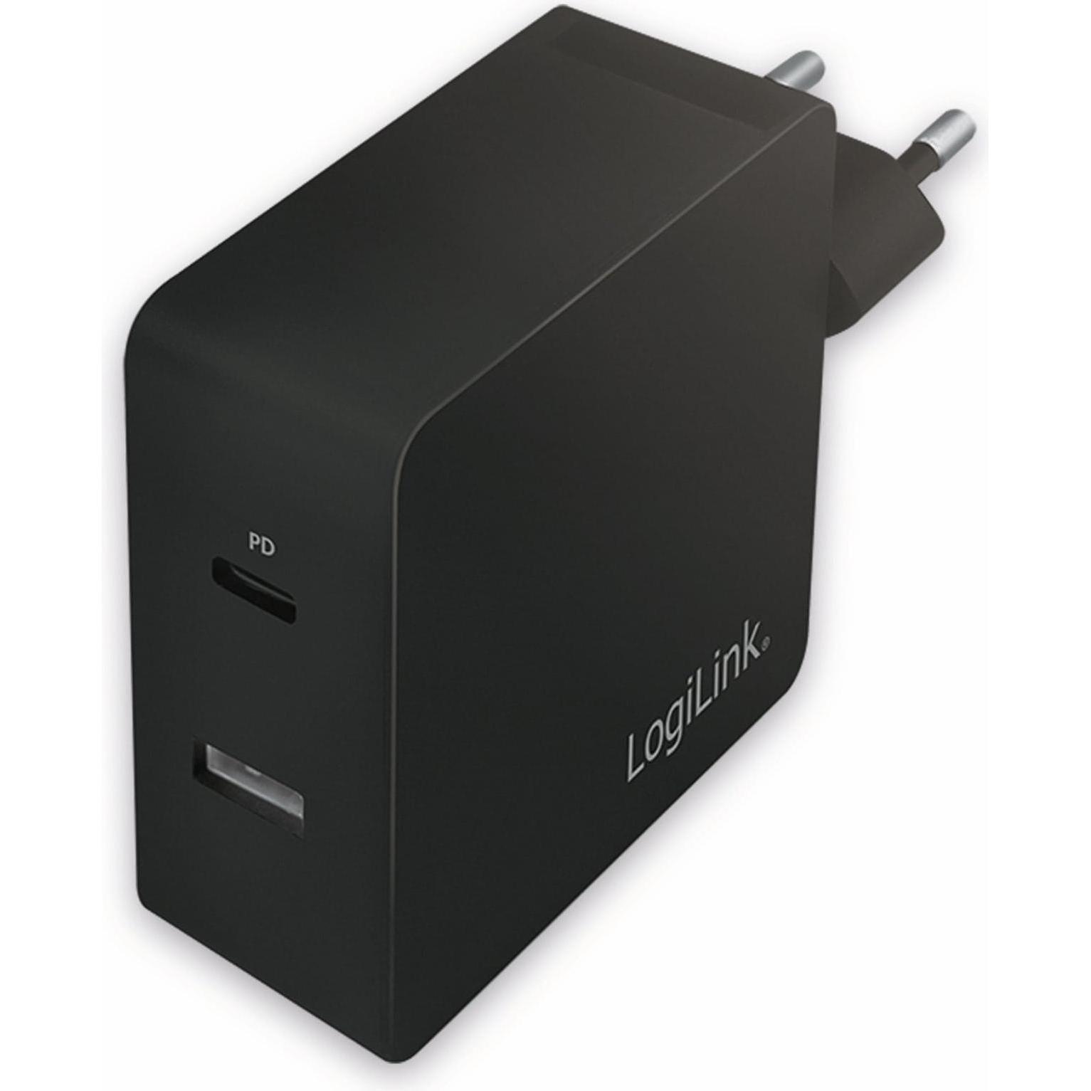 Thumbnail - LogiLink USB Steckdosenadapter (65 W), USB Ladegerät, Schwarz