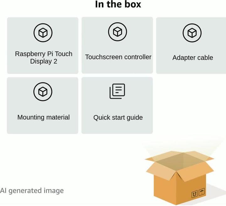 Actual product image Raspberry Pi Official Touch Display 2 (Display)
