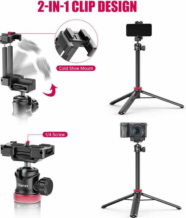 Image du produit Ulanzi Canne à selfie MT-44BK (Matières plastiques, Métal)
