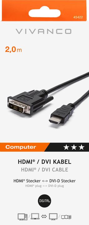 Produktbild Vivanco HDMI (Typ A) — DVI (2 m)