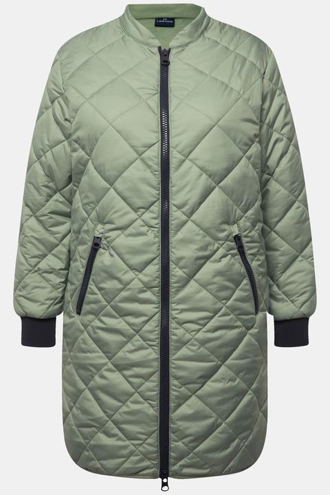 Actual product image Laurasøn Oversized Quilted Jacket Stand Collar (M)