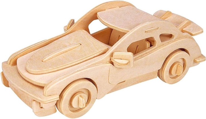 Actual product image Eureka! Gepetto's Workshop Wooden Construction Kit 3D - Sports Car