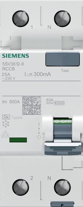 Produktbild Siemens RCCB Type A 25A 1+N-pole 300mA 230V 2mW