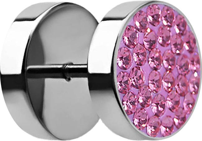 Immagine prodotto Star Piercing Tappo finto con cristallo rosa (senza ottone, Acciaio chirurgico 316L)