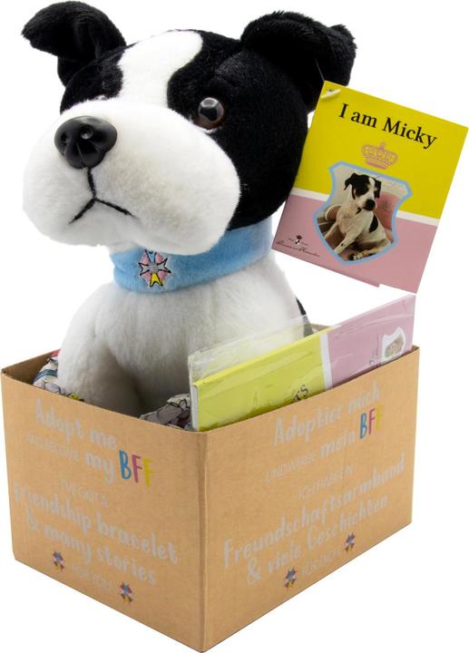 Actual product image Maja von Hohenzollern Micky Adopt Me Plush 18 cm With Plush Bracelt And Story Book With 6 Stories (Language: German And Ro
