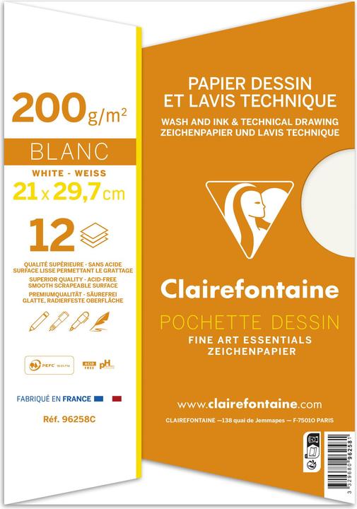 Immagine prodotto Clairefontaine Lezioni d'arte (160 g/m², 480 x)