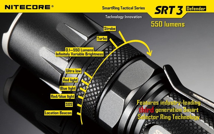 Produktbild Nitecore Srt3 (10 cm, 550 lm)