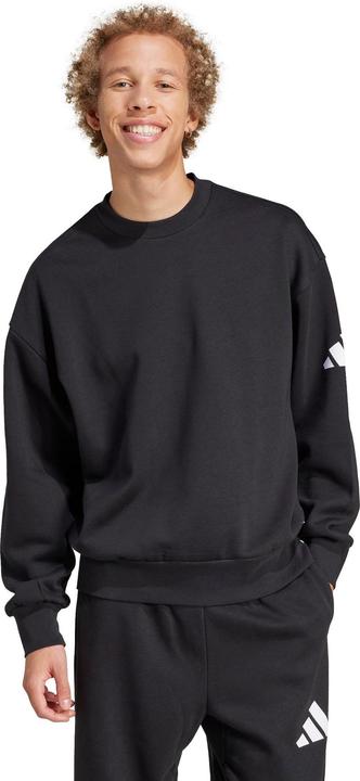 Produktbild Adidas Herren-Sweatshirt Essentials Loose Fit mit Bar-Logo, Schwarz (M)