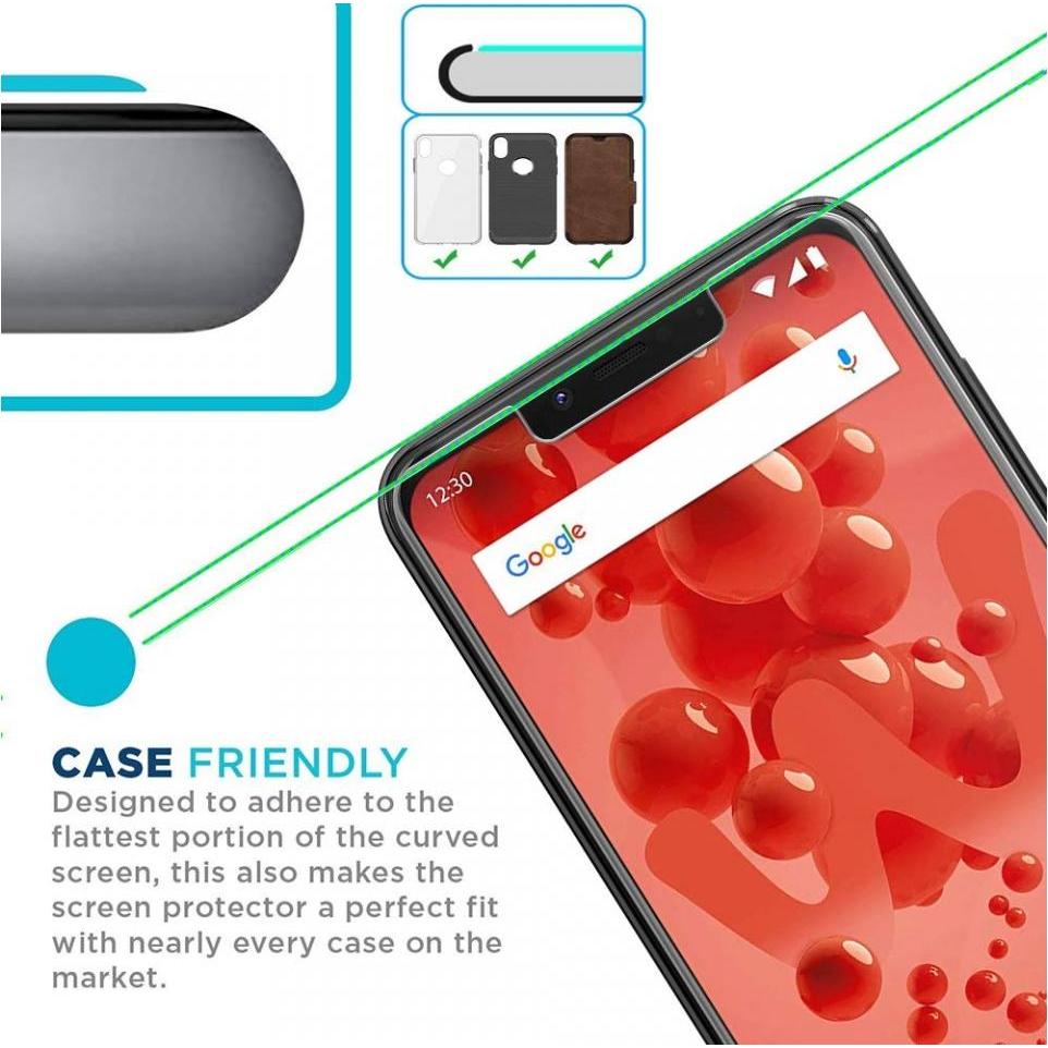 Thumbnail - Screenguard Wiko View 2 Plus Panzerglas Schutzfolie Case Friendly Design (1 Stück, Wiko View 2 Plus), Smartphone Schutzf...