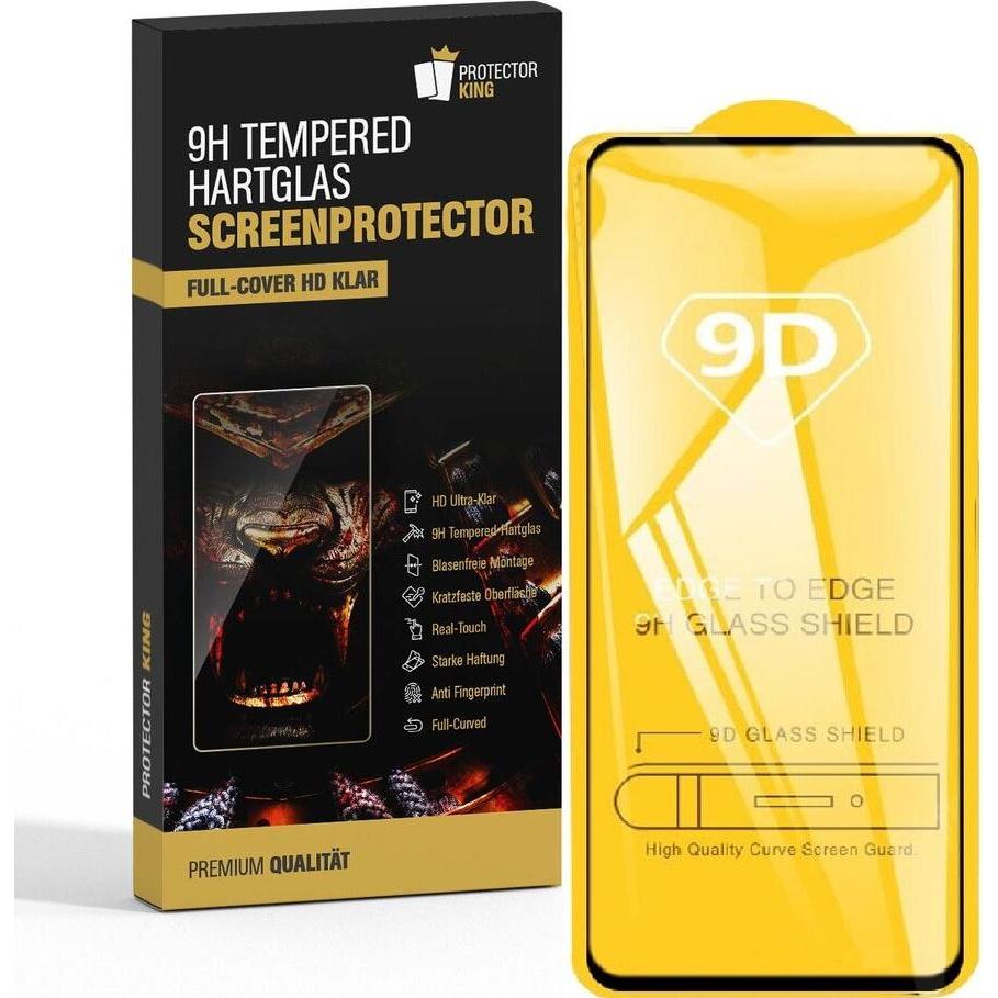 Protectorking 4x echtes Tempered 9H Panzerhartglas 3D KLAR (4 Stück, Oppo Find X3 Lite), Smartphone Schutzfolie