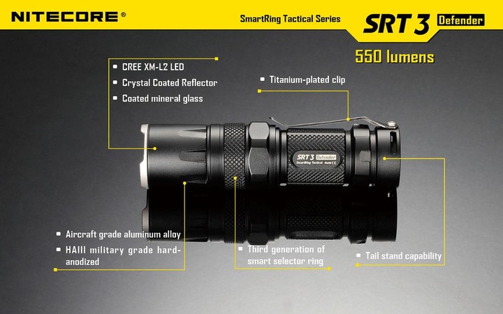 Produktbild Nitecore Srt3 (10 cm, 550 lm)