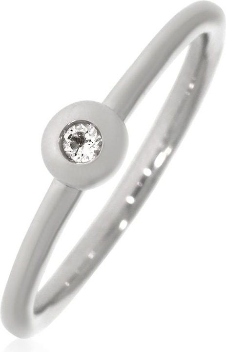 Produktbild Xen Ring mit 2 mm Weisstopas ca. 0,04 ct. rhodiniert (52, 925 Silber)