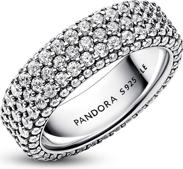 Immagine prodotto Pandora Anello senza tempo con pavé a tre file (58, 925 Argento)