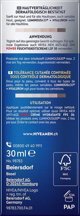 Actual product image Nivea Men Anti-Age Power (30 ml)