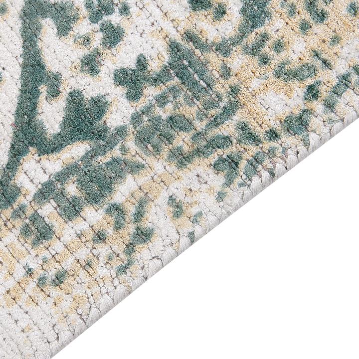 Produktbild Beliani Lumarko Viskoseteppich 140 x 200 cm Beige und Grün BOYALI. (140 x 200 cm)