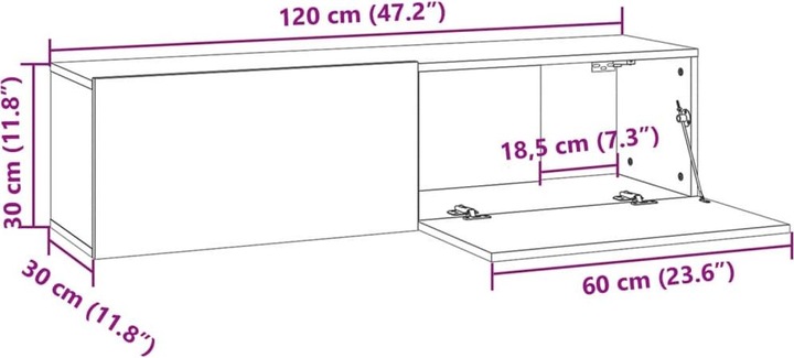Actual product image VidaXL Jericho (120 x 30 x 30 cm)