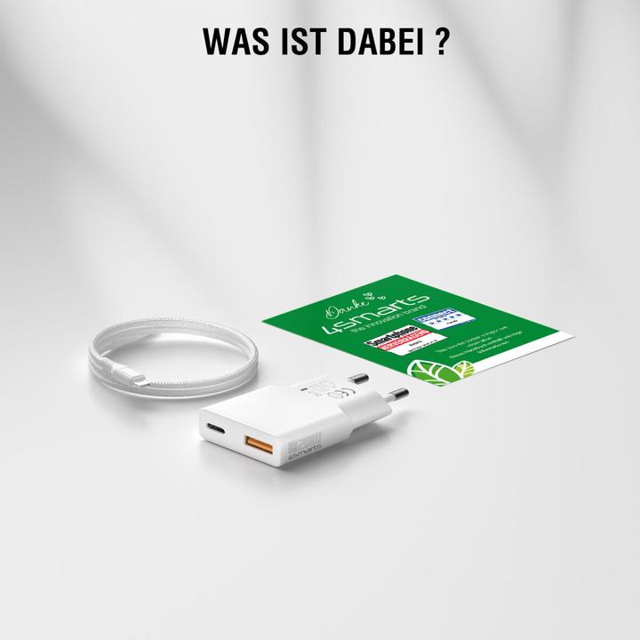 Produktbild 4smarts Netzladegerät PDPlug Slim Duos GaN 1C+1A, weiss (20 W)