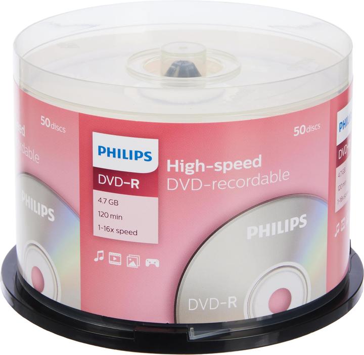 Immagine prodotto Philips 1x50 DVD-R 4.7GB 16x SP (50x)