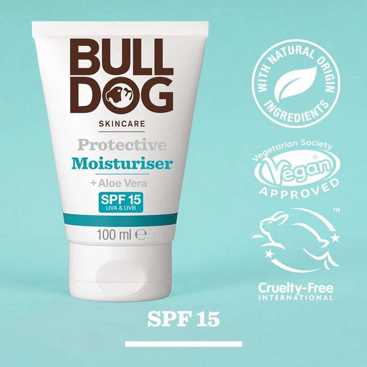 Actual product image Bulldog Moisturizing Face Cream Spf 15 Protective Moisturiser - 100 Ml (Sun cream face, SPF 15, 100 ml)