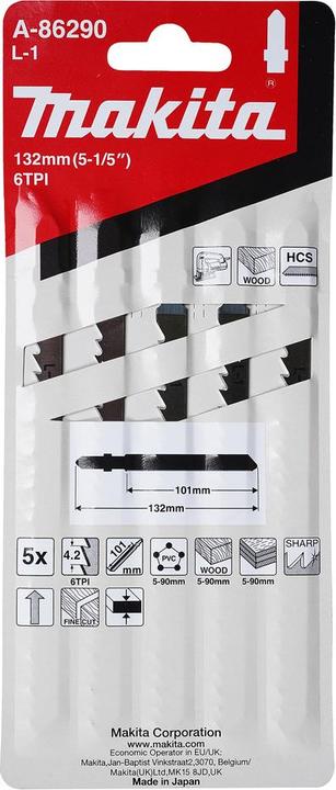Image du produit Makita Lame de scie sauteuse L-1 A-86290 5 S