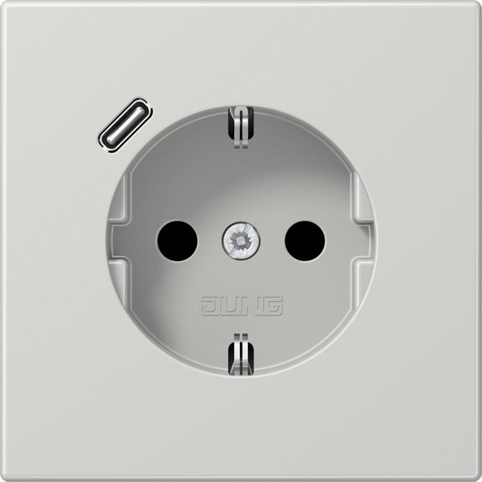 Produktbild JUNG LS1520-18CLG m.USB Typ C Steckdose SCHUKO