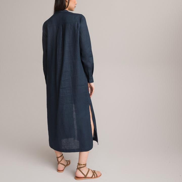 Produktbild La Redoute Collections Langärmeliges Maxikleid aus Leinen (48)
