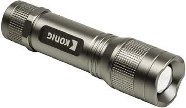 Actual product image Nedis LED torch, Premium, 330lm - silver (3 cm, 330 lm)