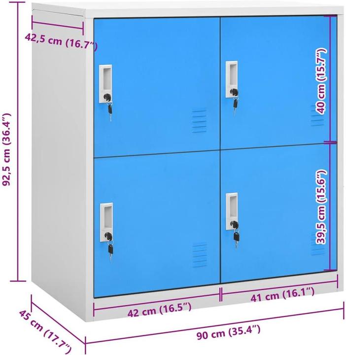 Actual product image vidaXL Umkleideschrank (90 x 45 x 92.50 cm)