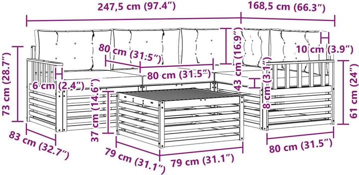 Produktbild vidaXL Outdoor-Sofa