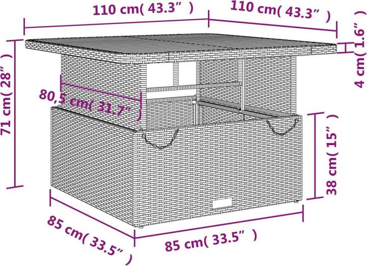 Produktbild vidaXL Garten Essgruppe
