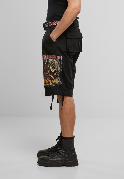 Actual product image Brandit Iron Maiden Savage Shorts The Number of The Beast black edition - 190545 (L)