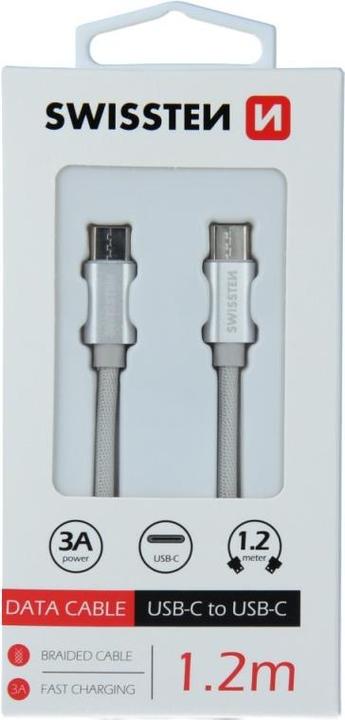 Immagine prodotto Swissten Cavo universale Quick Charge 3.0 da USB-C a USB-C per la ricarica e i dati, 1,2 m. (1.20 m, USB 3.0)