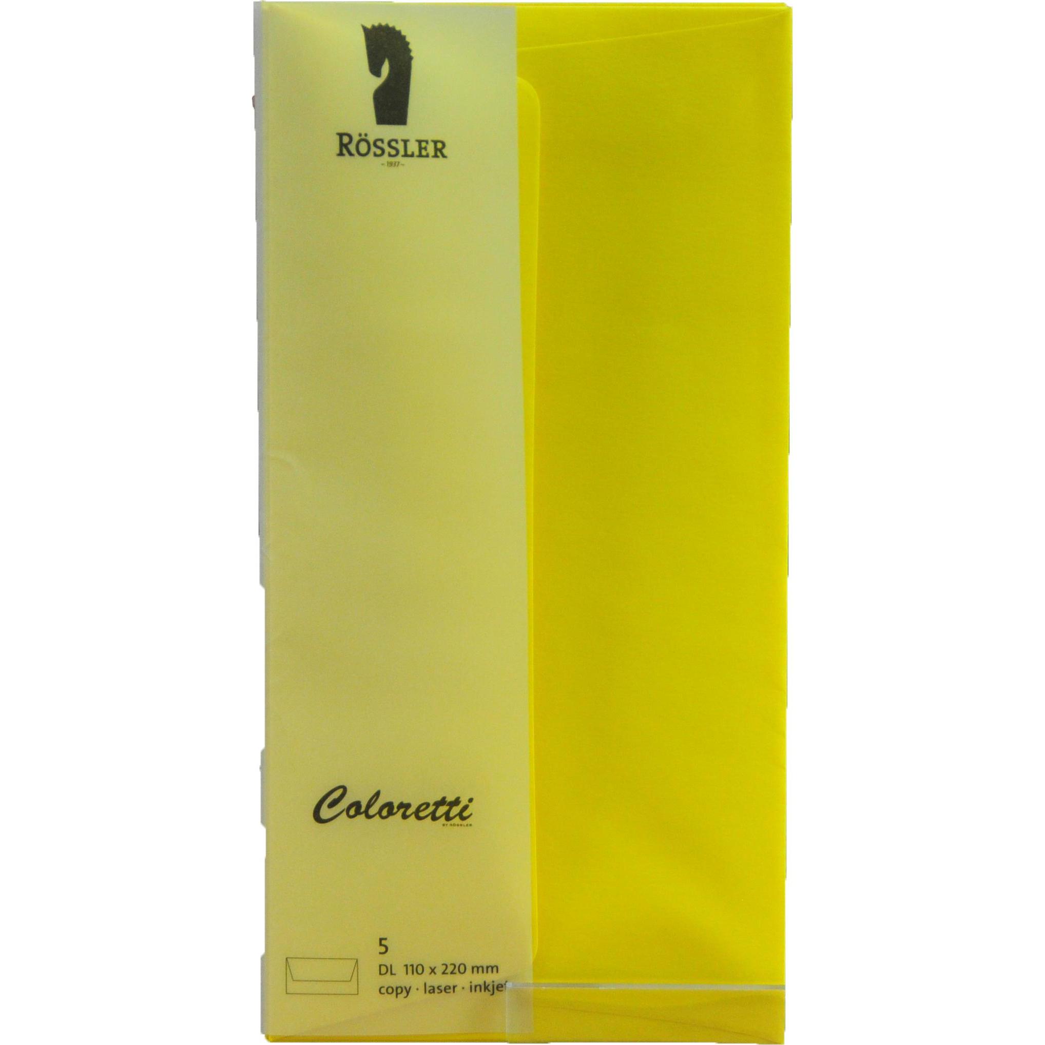 Magni, Busta da lettere, 220702543 - Buste Coloretti, 80 g/m², DIN lungo, giallo oro, 5 pezzi (220 x 110 mm, 5 x)