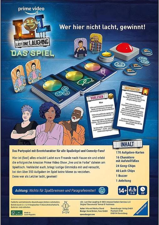 Produktbild Ravensburger Last One Laughing (Deutsch, 3 - 8 Spieler)