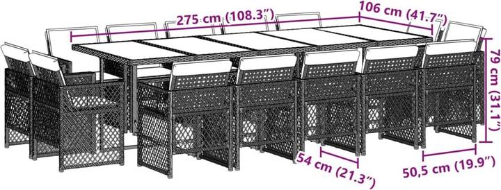 Produktbild vidaXL Garten Essgruppe