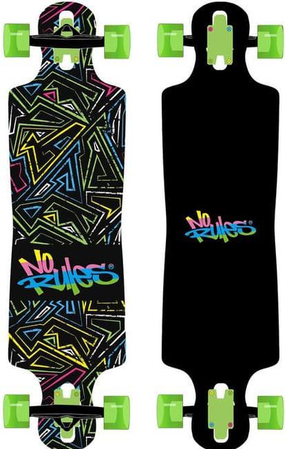 Actual product image No Rules Longboard Abec 7 Neon w. LR 361